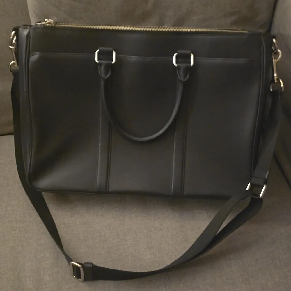 Coach Navy Blue Unisex Women's Men's Leather Bag